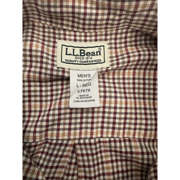 L L Bean Men's Large Wrinkle Free Kennebunk Sport LS Button-Down Traditional Fit - Picture 8 of 8